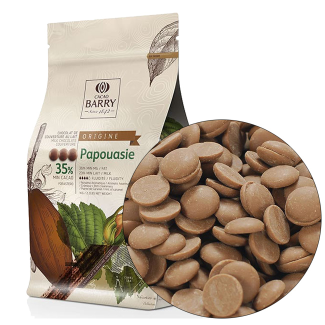 Шоколад Cacao Barry Origin «Papouasie» (Франция), молочный 35,8% какао - 1 кг, CHM-Q35PAP-2B-U73
