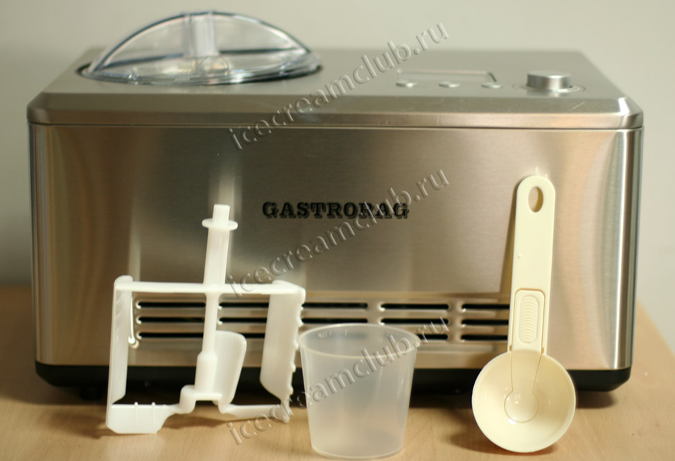 Седьмое дополнительное изображение для товара Автоматическая мороженица Gastrorag 2L ICM-2031 (уценка - вмятина на корпусе)