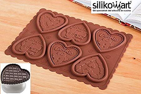 Четвертое дополнительное изображение для товара Формы для печенья с начинкой Cookie Choc «Сердце» (Silikomart, Италия) CKC03
