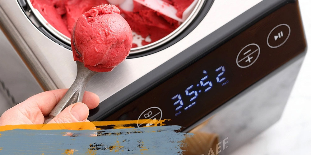 Первое дополнительное изображение для товара Автоматическая мороженица-йогуртница Graef IM 700 (чаша 2л)