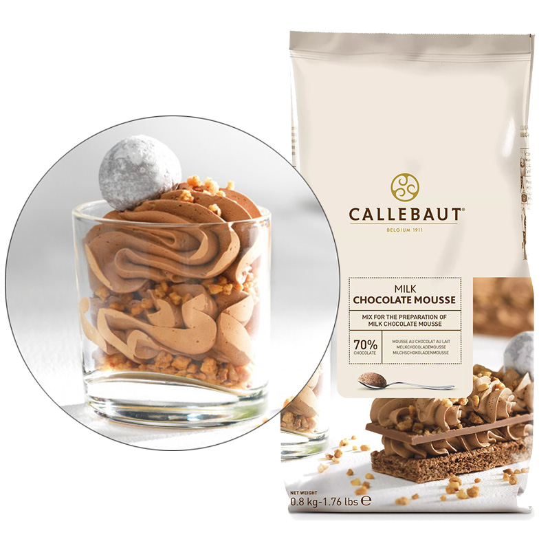 Шоколадный мусс молочный (сухая смесь-премикс), 0,8 кг (Callebaut, Бельгия) арт CHM-MO-M-X27