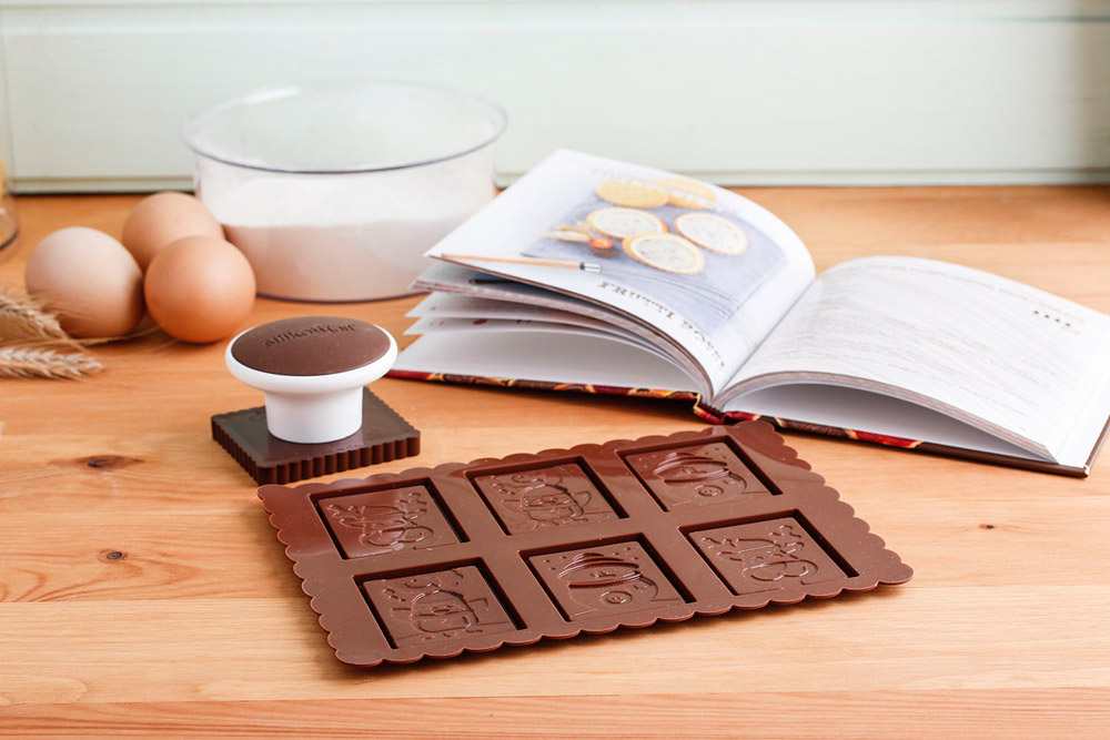 Пятое дополнительное изображение для товара Набор для печенья с начинкой Cookie Choc "Новый Год" (Silikomart, Италия)