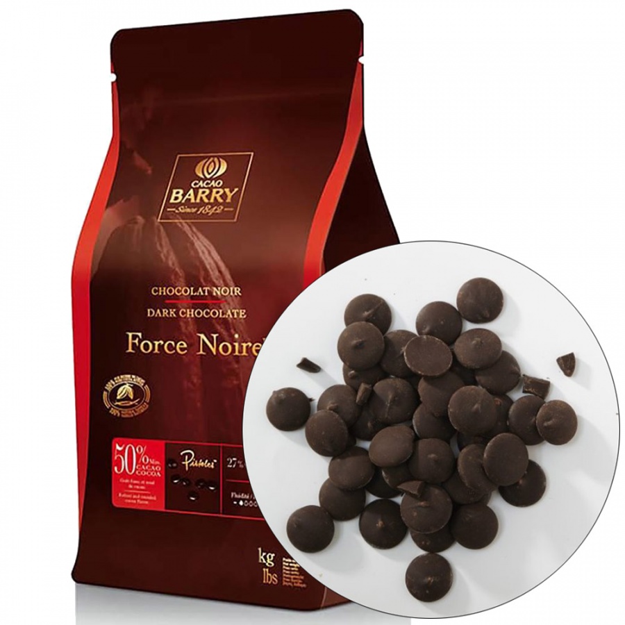 Темный шоколад 50% Force Noire, Cacao Barry (Франция) – 1 кг, CHD-X50FNOI-2B-U73