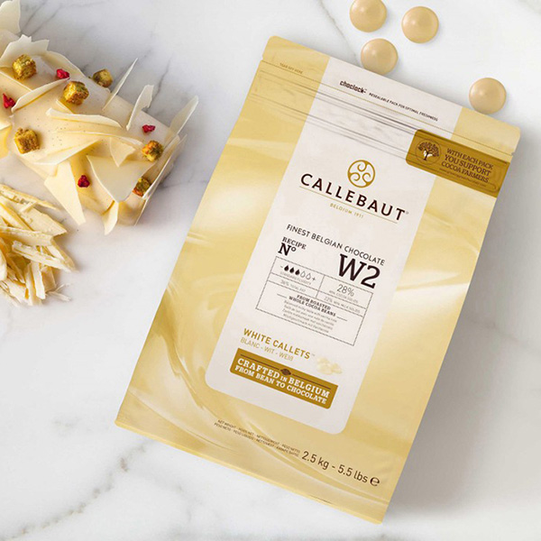 Второе дополнительное изображение для товара Шоколад белый 28% в калетах Callebaut (Бельгия), 1 кг W2-2B-U73