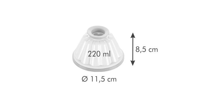 Пятое дополнительное изображение для товара Большие формочки для пудинга, желе и панакоты – 2 шт, Tescoma 630593 DELICIA