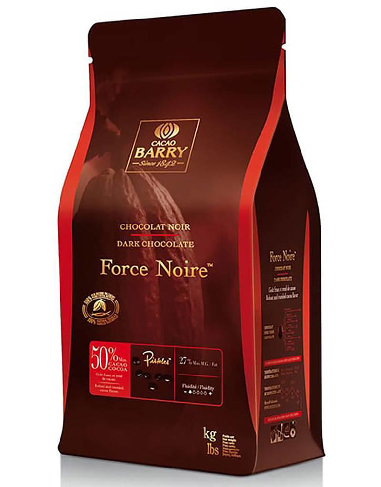 Четвертое дополнительное изображение для товара Темный шоколад 50% Force Noire, Cacao Barry (Франция) – 1 кг, CHD-X50FNOI-2B-U73