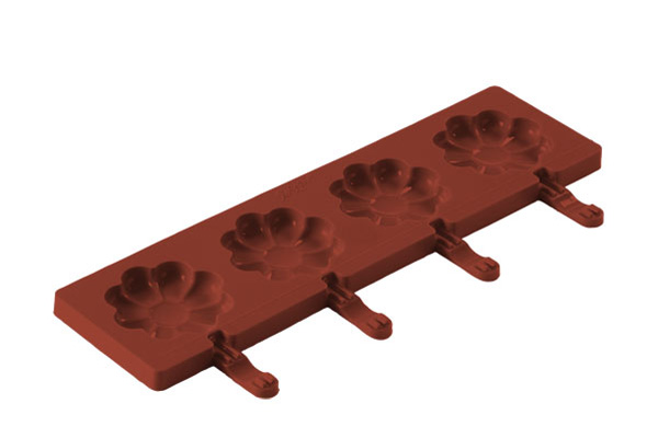 Второе дополнительное изображение для товара Силиконовая форма для леденцов и конфет на палочке "Цветок" ИЗИПОП (Silikomart, Италия), 2 шт, арт. POP04