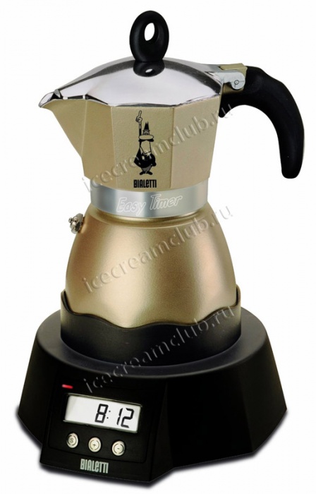 Электрическая гейзерная кофеварка Bialetti «Easy timer color perla» 1332C (3 порции)