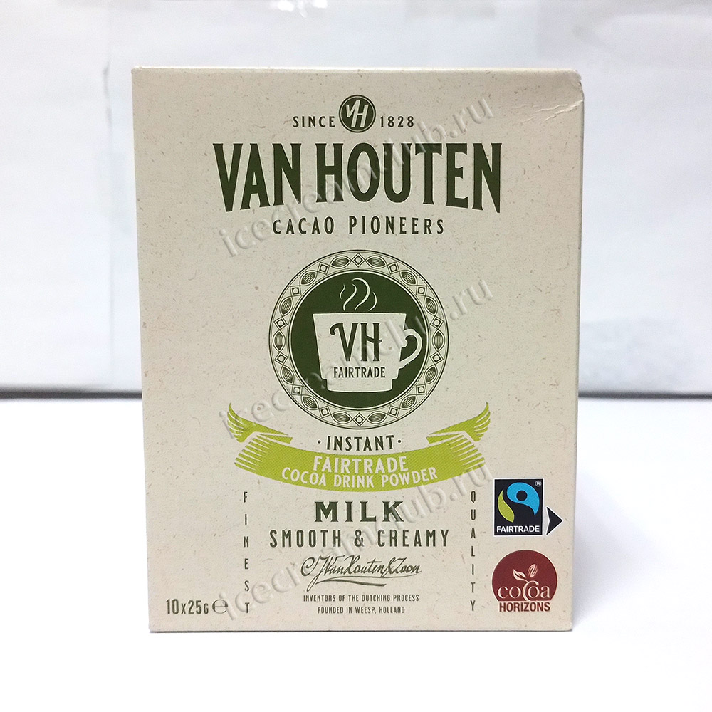 Третье дополнительное изображение для товара Растворимый шоколадный напиток (порошок) VH FT Van Houten, арт VM-72147-V32 (10 порций)
