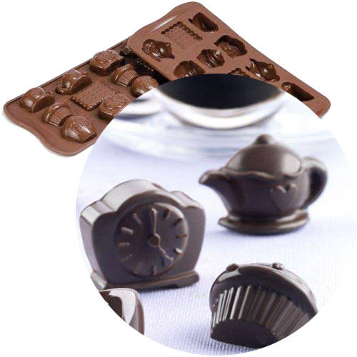 Форма для шоколада  ИЗИШОК «Чаепитие» (EasyChoc Silikomart, Италия) SCG17