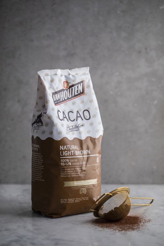 Шестое дополнительное изображение для товара Какао порошок Natural Light Brown, 10-12% – 1 кг, VanHouten (Голландия), NCP-10c101vhe0-760