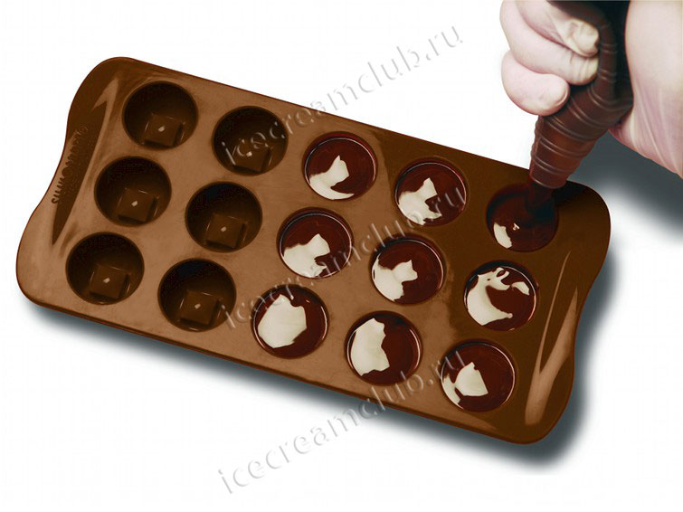 Второе дополнительное изображение для товара Форма для шоколада ИЗИШОК «Куб» (Easychoc Silikomart, Италия) SCG02