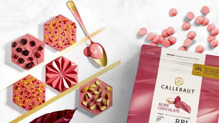 Пятое дополнительное изображение для товара Рубиновый шоколад 47.3% – Ruby RB1, Callebaut (Бельгия), 2.5 кг CHR-R35RB1-E4-U70