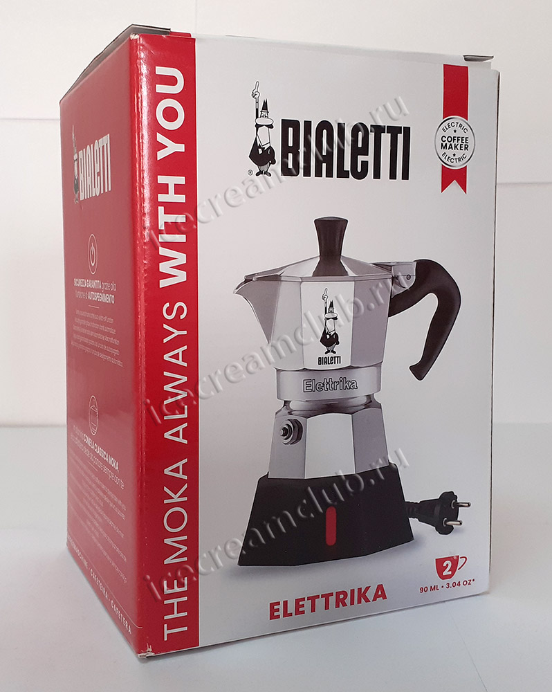 Пятое дополнительное изображение для товара Электрическая гейзерная кофеварка Bialetti «Moka Elettrica» 7290 (на 2 порции, 90 мл)