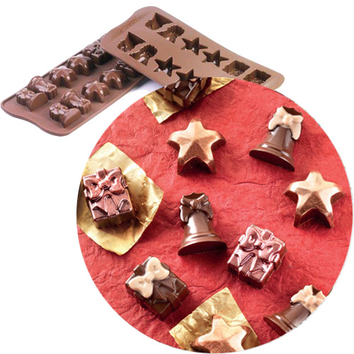 Форма для шоколадных конфет ИЗИШОК «Рождество» (EasyChoc Silikomart, Италия) SCG06