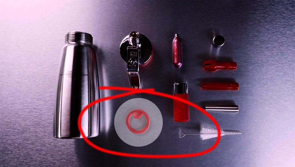 Первое дополнительное изображение для товара Прокладка силиконовая для сифонов iSi Gourmet и Thermo (красная)