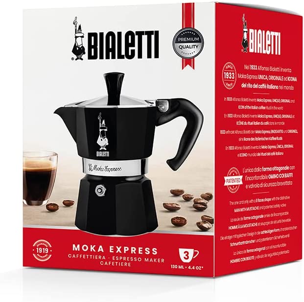 Пятое дополнительное изображение для товара Гейзерная кофеварка Bialetti Moka express 4952/NP (на 3 порции, 130 мл)