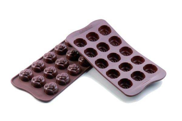 Первое дополнительное изображение для товара Форма для шоколадных конфет ИЗИШОК «Роза» (EasyChoc Silikomart, Италия) SCG13