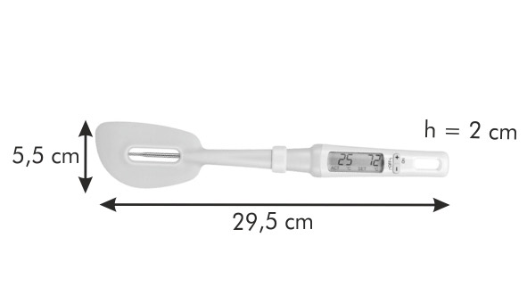 Восьмое дополнительное изображение для товара Электронный кухонный щуп-термометр с лопаткой DELICIA Tescoma 630128