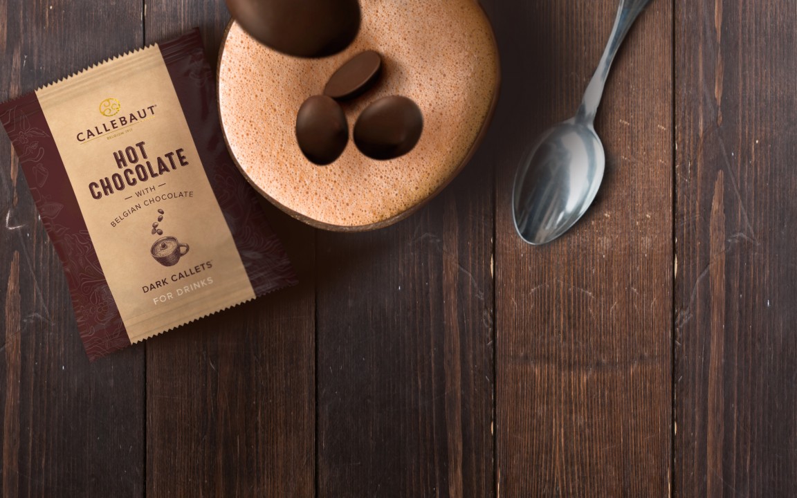 Четвертое дополнительное изображение для товара Горячий шоколад порционный темный 54.5%, 25 пакетиков, Callebaut арт 811NV-T97