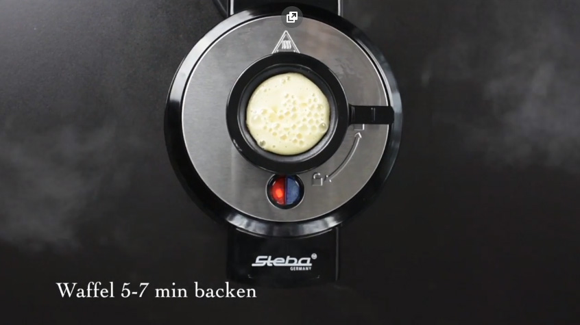 Пятое дополнительное изображение для товара Вафельница Steba WE 20 volcano для толстых вафель (черная)