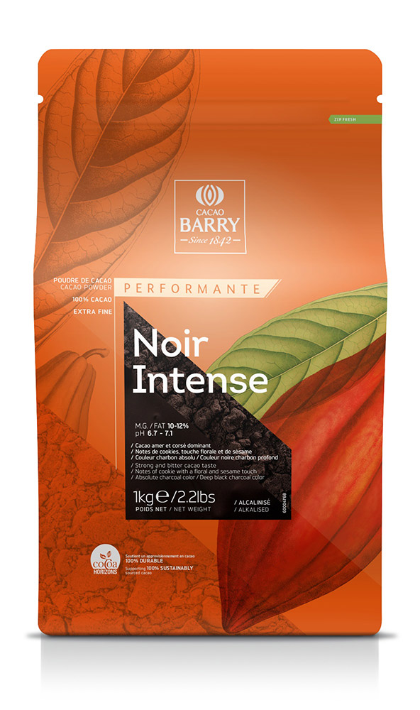 Первое дополнительное изображение для товара Черный какао-порошок NOIR INTENSE 10-12% 1 кг, Cacao Barry DCP-10BLACK-89B