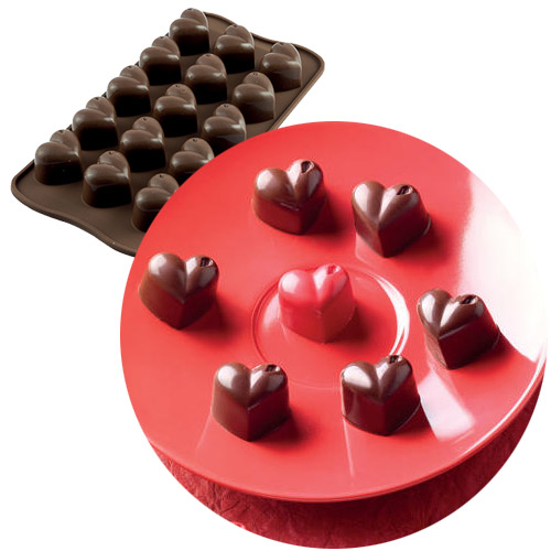 Форма для шоколада ИЗИШОК «Сердечки» (EasyChoc Silikomart, Италия) SCG01