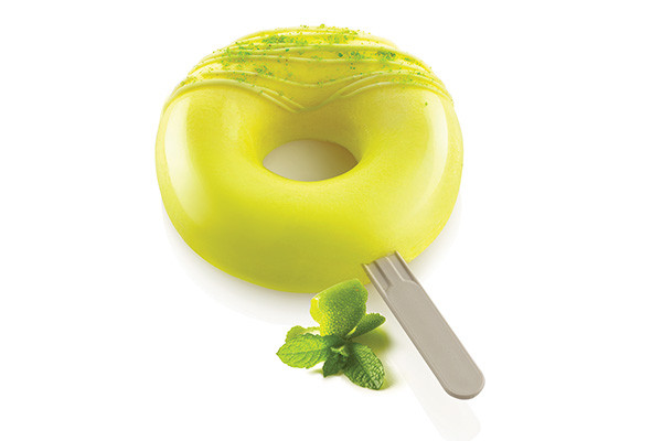 Первое дополнительное изображение для товара Форма для мороженого и десертов на палочке «Пончики», Silikomart GEL13 (с подносом)