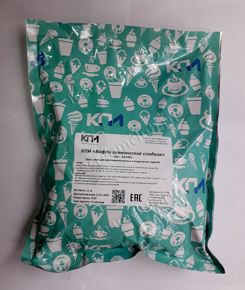 Первое дополнительное изображение для товара Смесь сухая КПИ «Вафли гонконгские сладкие», 1 кг