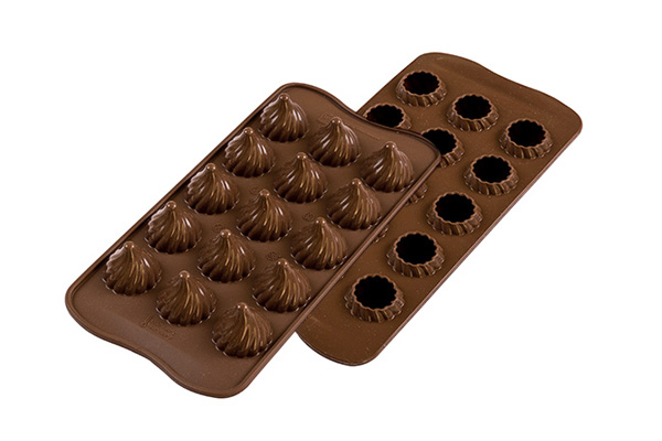 Первое дополнительное изображение для товара Форма для шоколадных конфет ИЗИШОК «Пламя» (EasyChoc Silikomart, Италия) SCG47