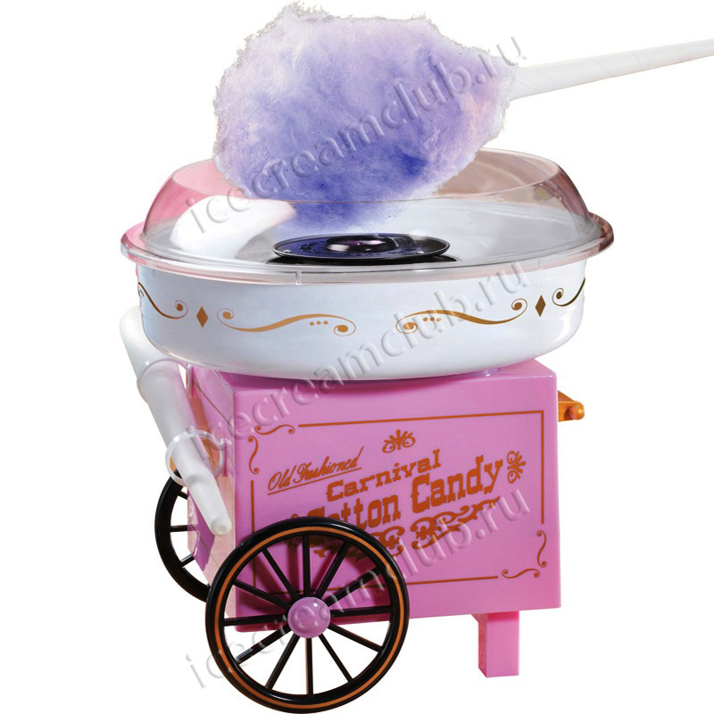 Первое дополнительное изображение для товара Домашний аппарат для сладкой ваты на тележке "Ностальгия" Carnival (Nostalgia Electrics)