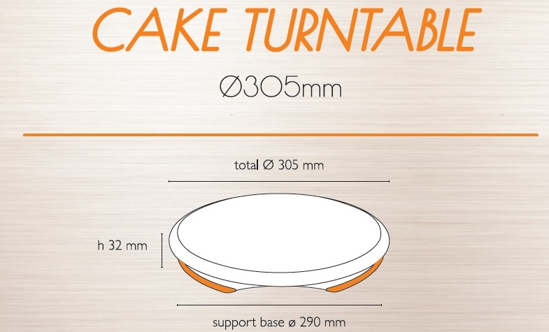Седьмое дополнительное изображение для товара Подставка для тортов вращающаяся 30.5 см, Martellat GIRA7