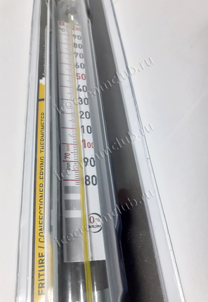 Пятое дополнительное изображение для товара Термометр для карамели и фритюра (стекло), Matfer 80-200 С
