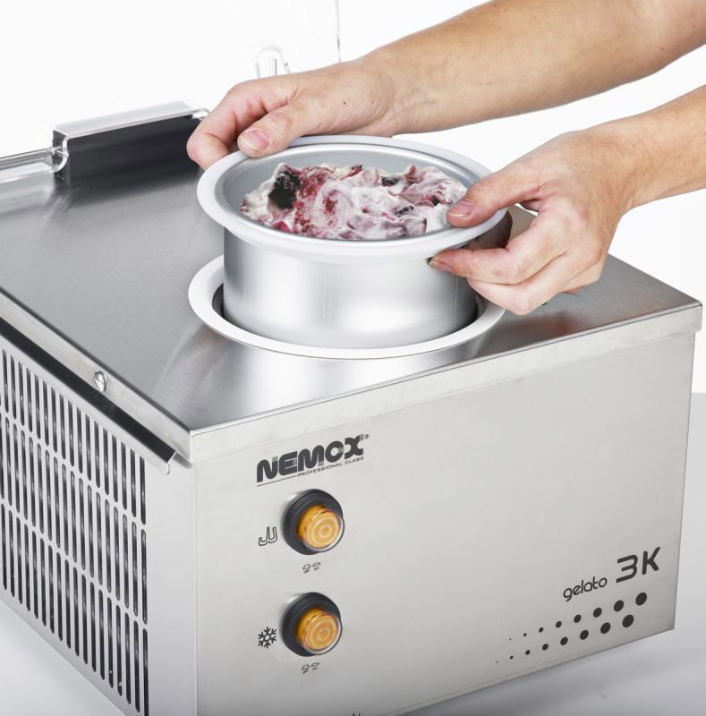 Второе дополнительное изображение для товара Профессиональный фризер для мороженого Nemox Gelato 3K (чаша 1,7л)