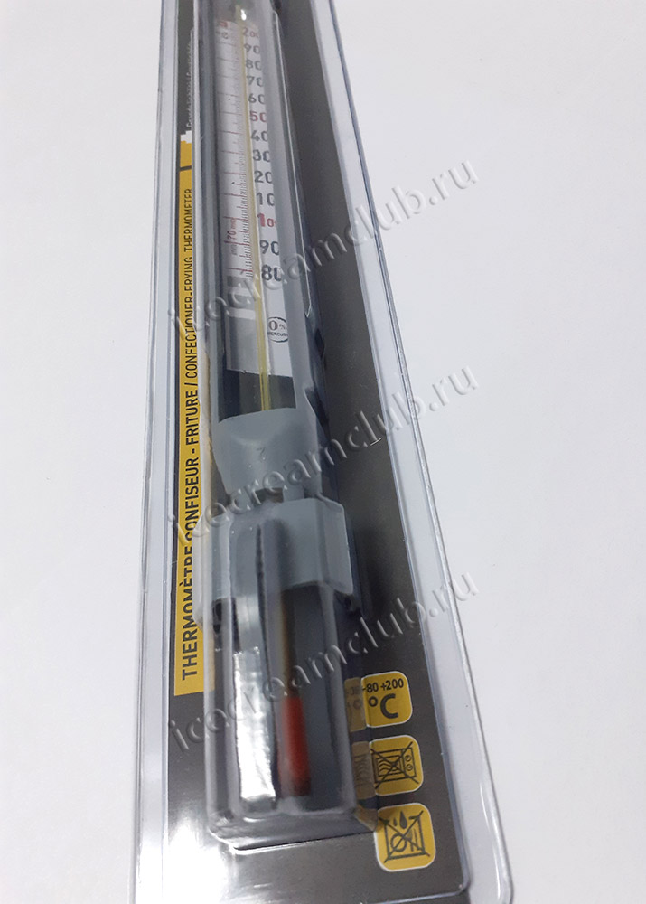 Четвертое дополнительное изображение для товара Термометр для карамели и фритюра (стекло), Matfer 80-200 С