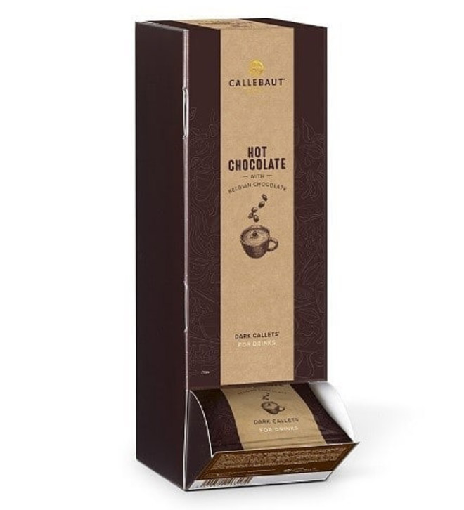 Седьмое дополнительное изображение для товара Горячий шоколад порционный темный 54.5%, 25 пакетиков, Callebaut арт 811NV-T97