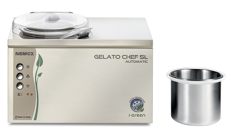 Второе дополнительное изображение для товара Фризер для мороженого Nemox i-Green Gelato Chef 5L Automatic (профессиональный, чаша 2.5л)