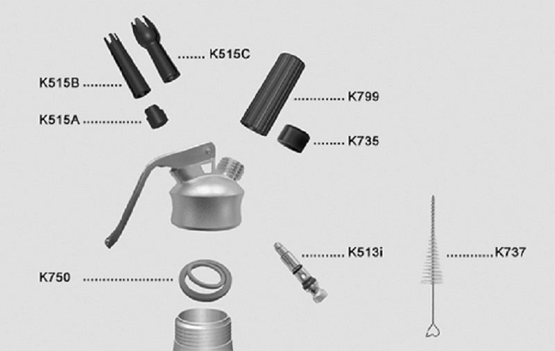 Пятое дополнительное изображение для товара Ниппель для кулинарного сифона (кремера) Kayser Inox Whipcreamer, деталь K513i