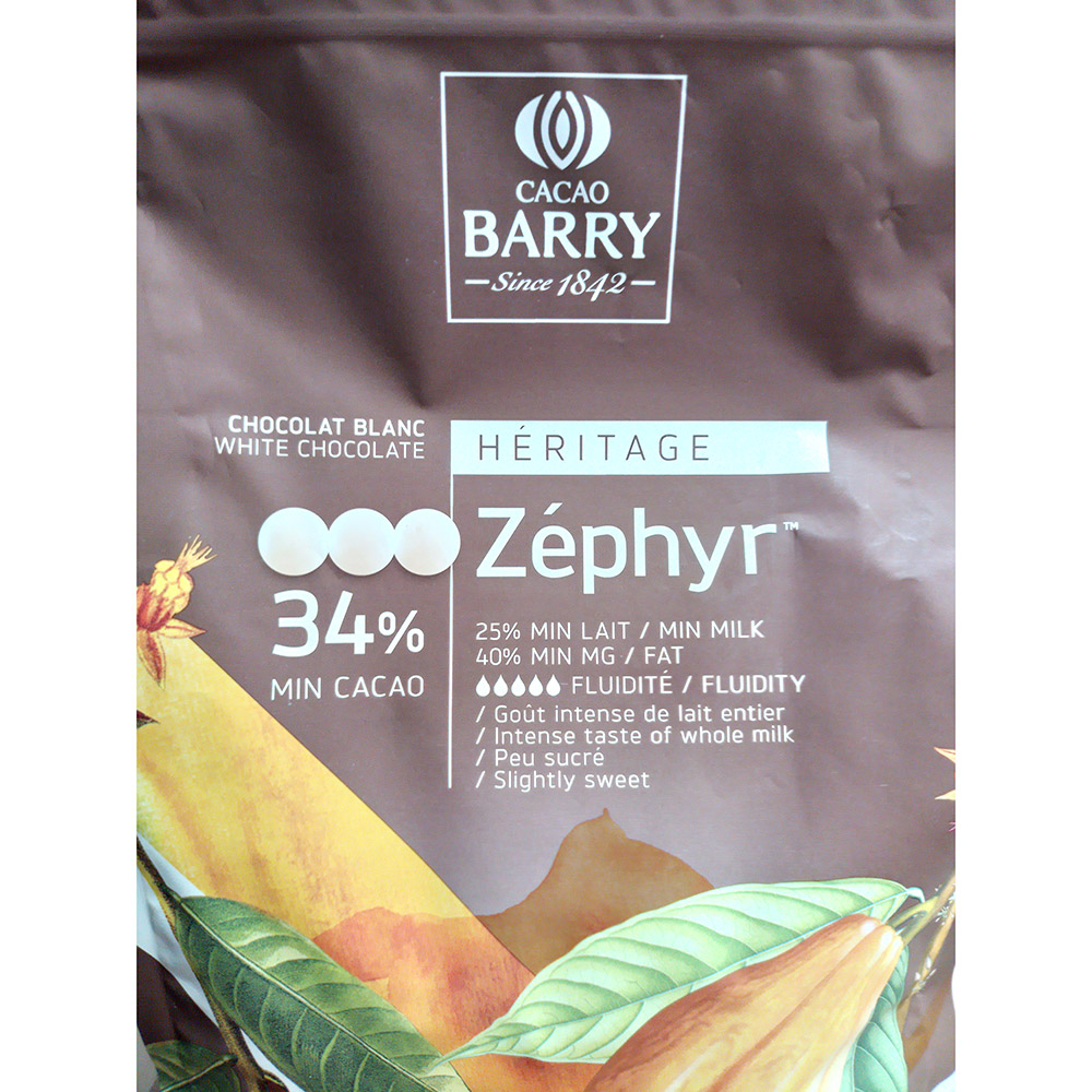 Восьмое дополнительное изображение для товара Шоколад белый «Zephyr» Cacao Barry (Франция), 34% - 1 кг, CHW-N34ZERH-2B-U73