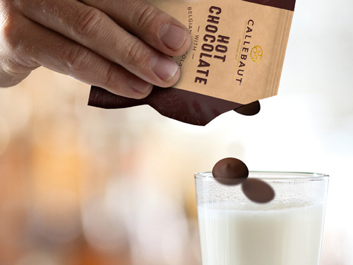 Девятое дополнительное изображение для товара Горячий шоколад порционный молочный 33.6%, 25 пакетиков, Callebaut арт 823NV-T97