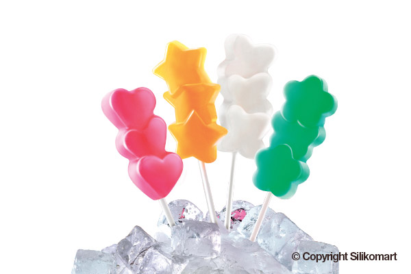 Восьмое дополнительное изображение для товара Набор форм для фруктового льда, леденцов и эскимо ICE POPS, 12 шт. (Silikomart, Италия)