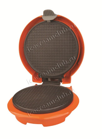 Первое дополнительное изображение для товара Электровафельница для тонких вафель «Лазурь 600», оранжевая