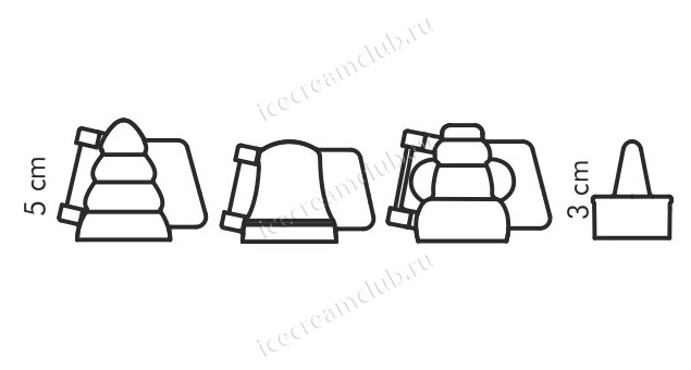 Четвертое дополнительное изображение для товара Комплект форм для новогоднего печенья с начинкой Tescoma 631646