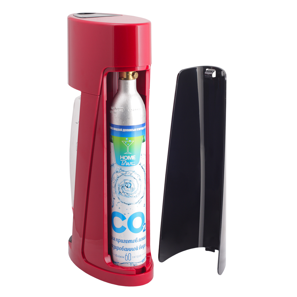 Первое дополнительное изображение для товара Сифон для газирования Home Bar Elixir Turbo NG (Красный)