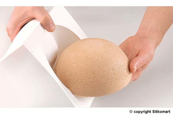 Седьмое дополнительное изображение для товара Форма для муссовых тортов ТОРТАФЛЕКС ПОЛУСФЕРА d-16 см (Silikomart, Италия)