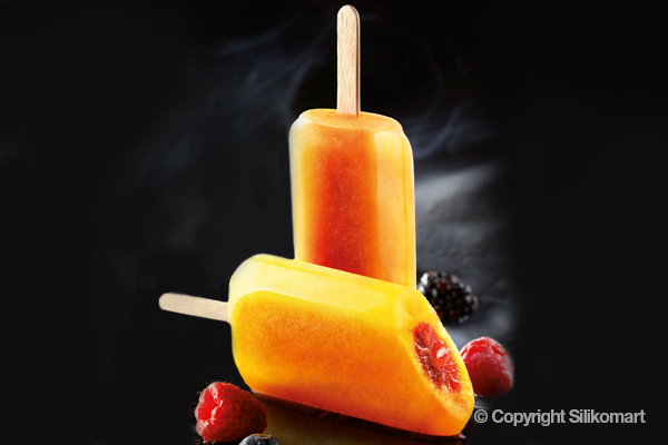  дополнительное изображение для товара Профессиональный комплект форм для двухслойного эскимо с начинкой и фруктового льда Silikomart L'Italiano