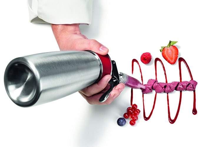 Одинадцатое дополнительное изображение для товара Профессиональный сифон для сливок (кремер) ISI Gourmet Whip 1л (Австрия)