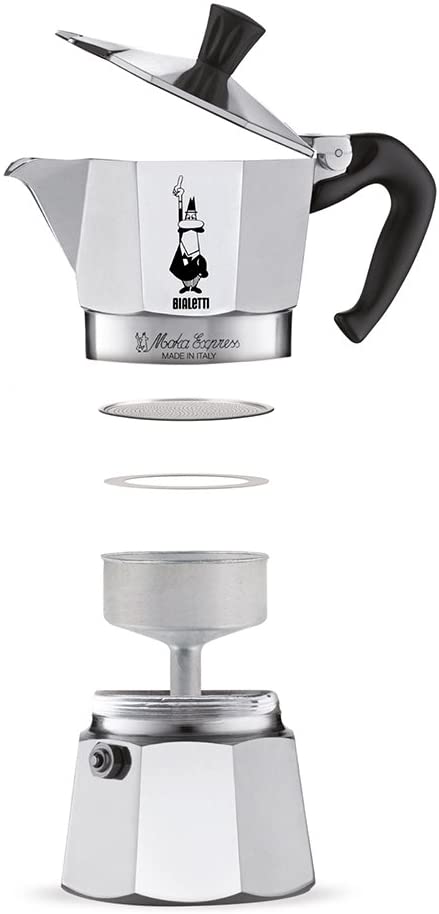 Второе дополнительное изображение для товара Гейзерная кофеварка Bialetti Moka Express 12 порций 0001166/MR