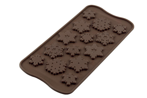 Первое дополнительное изображение для товара Форма для шоколадных конфет ИЗИШОК «Снежинки» (EasyChoc Silikomart, Италия) SCG40