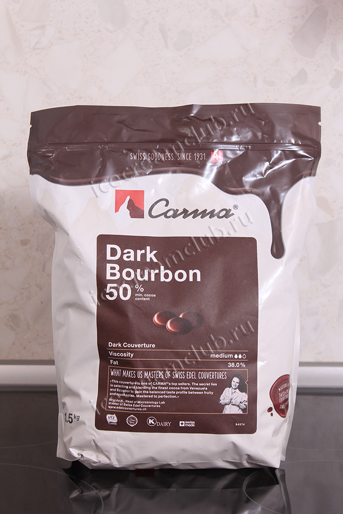 Второе дополнительное изображение для товара Шоколад темный CARMA Dark Bourbon (Швейцария) 50%, в монетах, 1,5 кг. (арт CHD-O030BURBE6-Z71)